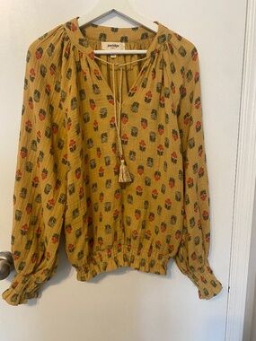 Porridge by Anthropologie super softgirl dreamy romantic floral peasant blouse
